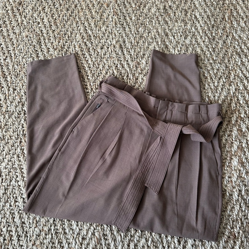 Chic Taupe High-Waisted Trousers